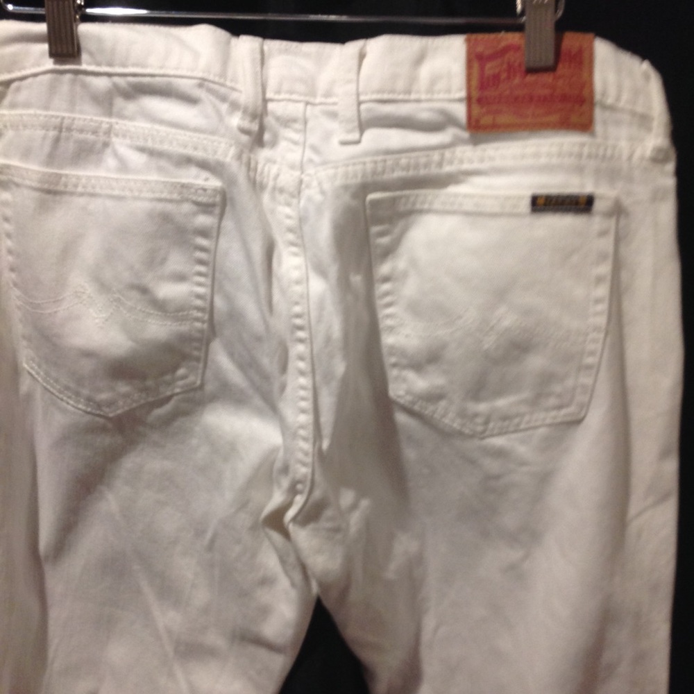 Lucky Brand Relaxed Cropped White Denim